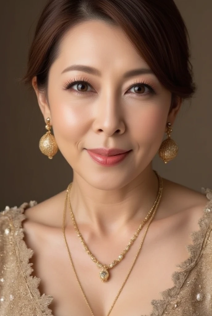 A MILF, solo, Masterpiece, 70yo, bewitching, Upper body close-up,