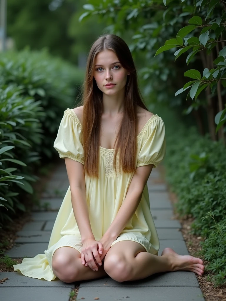 A beautiful introverted European 15 years old girl wearing a short lace ,sit open legs, expose pussy,high detail face, high detail skin, small size breasts, 8k, HDR, high resolution, photo-realistic, cinematic lighting, depth of field, bokeh, rim lighting, backlit, cool colours, night