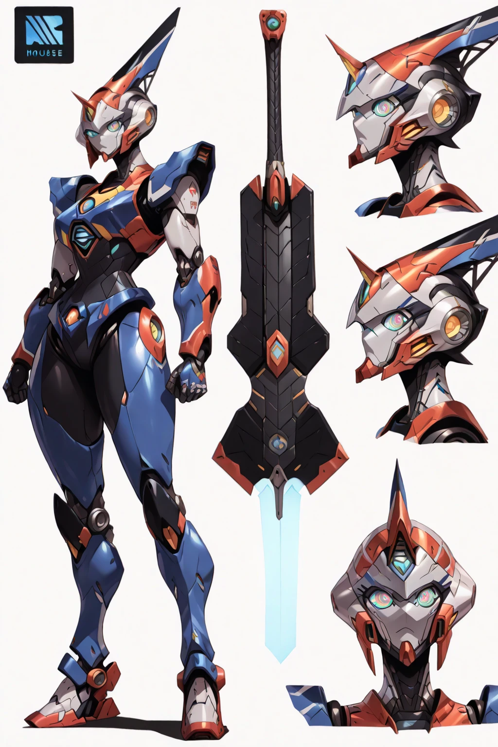 Crimson paint, villain, close-up of person in costume with sword, cyber japan style armor, cyber japan armor, guyver style, girl in armor, monster hunter armor, full body mecha suit, perfect anime cyborg woman, cyborg noble woman, mecha cyber armor girl, detailed full body concept, female armor, anime character. Full Body Art