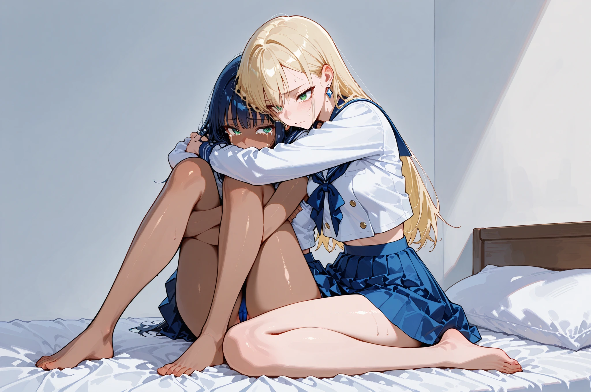 source_anime, rating_explicit, score_9, score_8_up, score_7_up, 1boy, twink, portrait, indoors, medium length hair, brown skinned male, hair over eyes, ((brown skin)), shota, browm boy, boy, messy hair, ikuchan, black hair, masterpiece, high-quality, BREAK, 1girl, female white skinned, light skinned female, light skinned female, straddling,
side view, undressing, imminent sex, femdom, large white female, ((size difference)), lumine (female), genshin impact, duo, Heterosexual, mature female, age difference