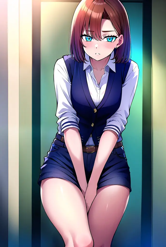 masterpiece, best quality,anime style, 1 girl,(((slender body))), (((small breast))), (((breast milk))),(((Jacket, Open your clothes, Open jacket, Blue jacket, ground vehicle, Sports Bra, bicycle,buruma,glasses))),(((((3 penis monkey grabbing the gir))))), ((((restrained, arms behind back)))),((((cum)))), (beautiful face), (((short hair))), (((straight hair))), ((((blue hair)))),detailed beautiful skin, (perfect hands, perfect anatomy)