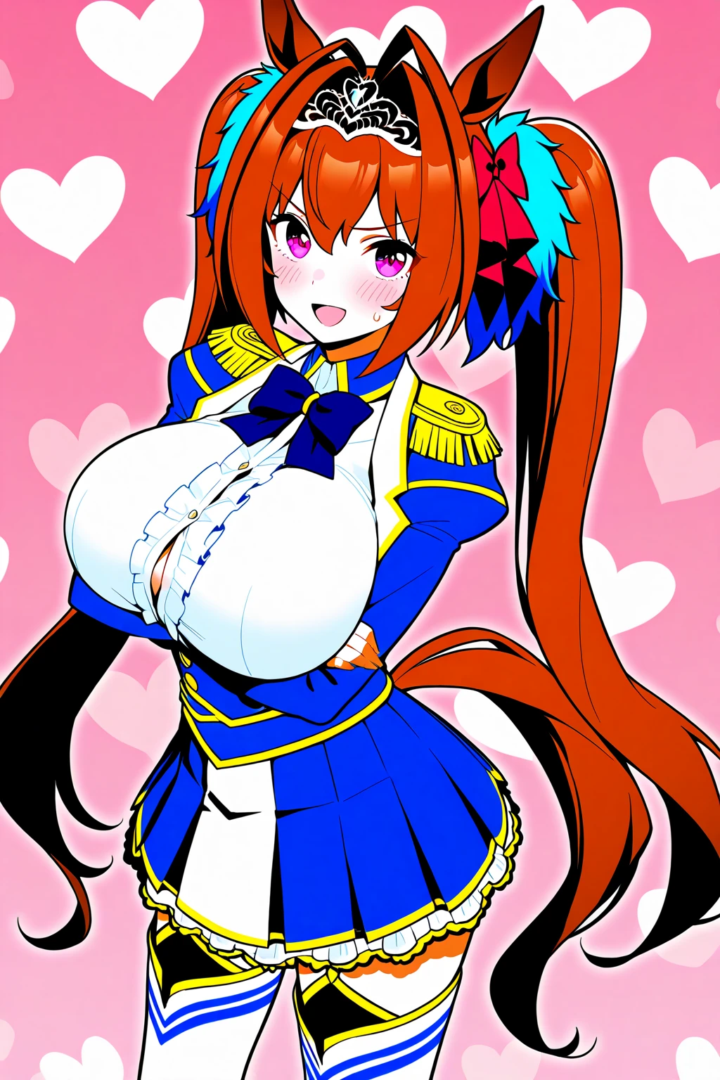 (Highest quality, 4K, 8k, High resolution, masterpiece:1.2), Very detailed, Picturesque, Animated Photography, Photo Animation:1.37)、Japanese schoolgirl、(Red Hair)、(Long Hair)、(yellow star hair ornament)、(magical pink girl outfit,frill mini skirt:1.1)Black choker、Ecstasy face、Sweat、Are crying、vapor、trembling、Nakano May