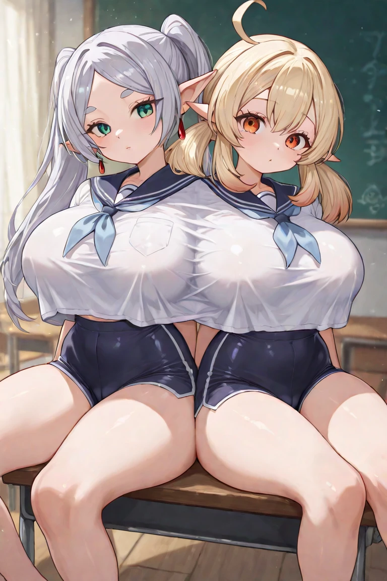 Bust Chart、Inner thighs、(Three Girls、3girls、24-years-old、27 years old、32 years old),blonde、Black Hair、Brown Hair、Bunny girl、White rabbit ears、Wrist cuff、Huge breasts:1.5、Saggy breasts:1.5、Long chest:1.3、Saggy breasts:1.5、Everyone please line up facing forward、(Mature Woman、Mature Woman:1.3)、Cabaret Club、White bunny suit、Black bunny suit、Light blue bunny suit