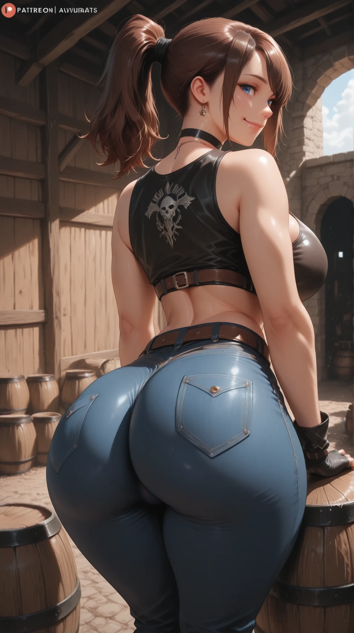 (8K、ultra high resolution、highest quality、masterpiece、realistic、ultra high resolution:1.2)、High-definition RAW color photo、professional photos、 (whole body:0.8)、(realistic、photo realistic、motion blur:1.2)、(big breasts、Always have a firm butt、beautiful butt、big ass、toned body:1.2)、((Always colorful and very shiny mountain bike racing uniform、A beautiful Lara Croft who always rides her white dildo dynamically:1.3))(Straddle the saddle(saddle with white dildo、insert white dildo in pussy)  Copeous amounts of love juice dripping down the dildo. Bright colors、vivid lighting、scenic downtown:1.2)(natural skin texture、fine skin、hyper realism、intricate details、Depth of the bounds written、adult woman、(masterpiece、highest quality、high detail))、smile happily、Big eyes、Clear double eyelids、perfect face、small face(look at the viewer、eye highlights、lip gloss have short black bob、Helmet)