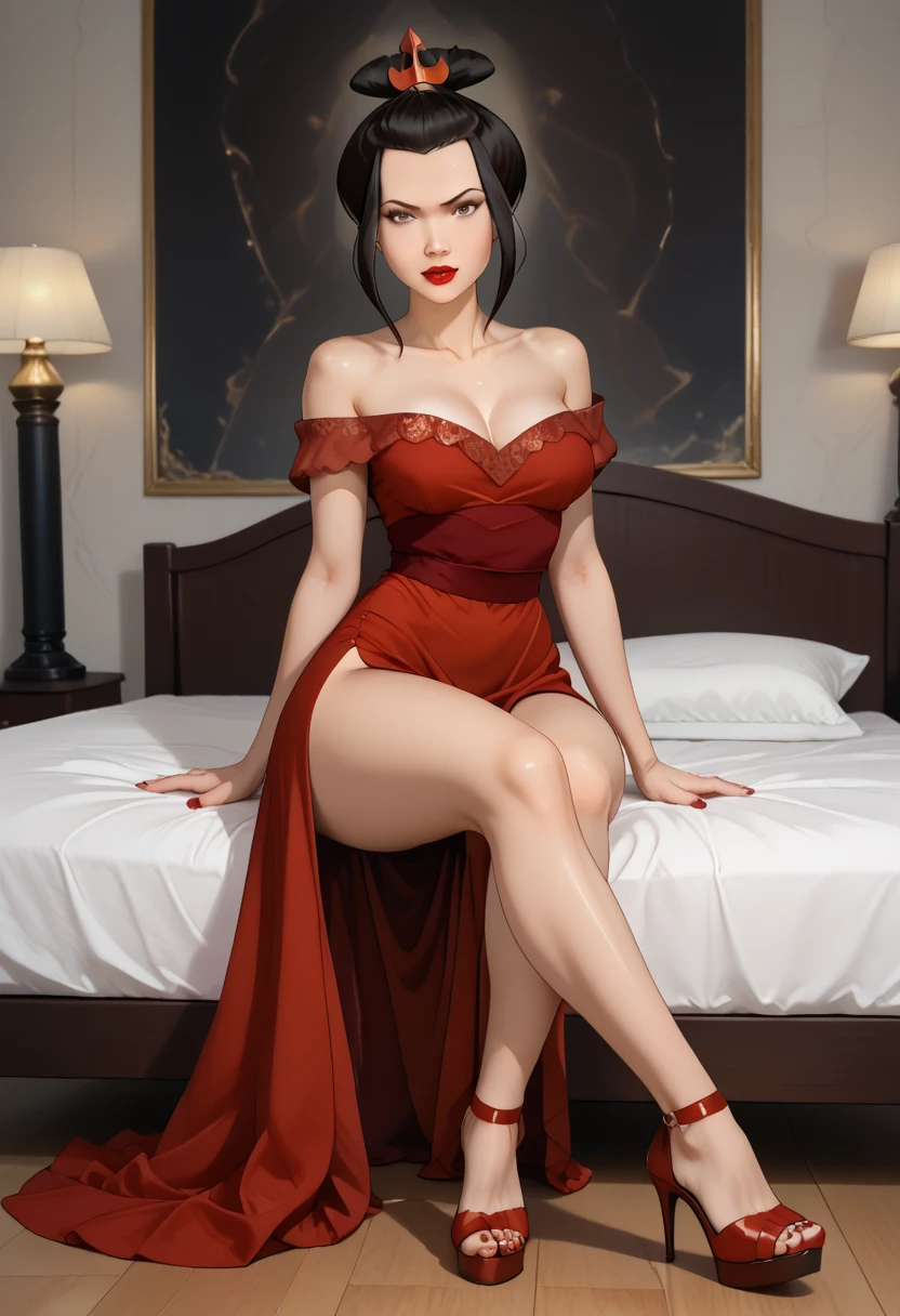 Da vince leoardo monaliza wearing a long gorgeous red dress she very sexy and attractive