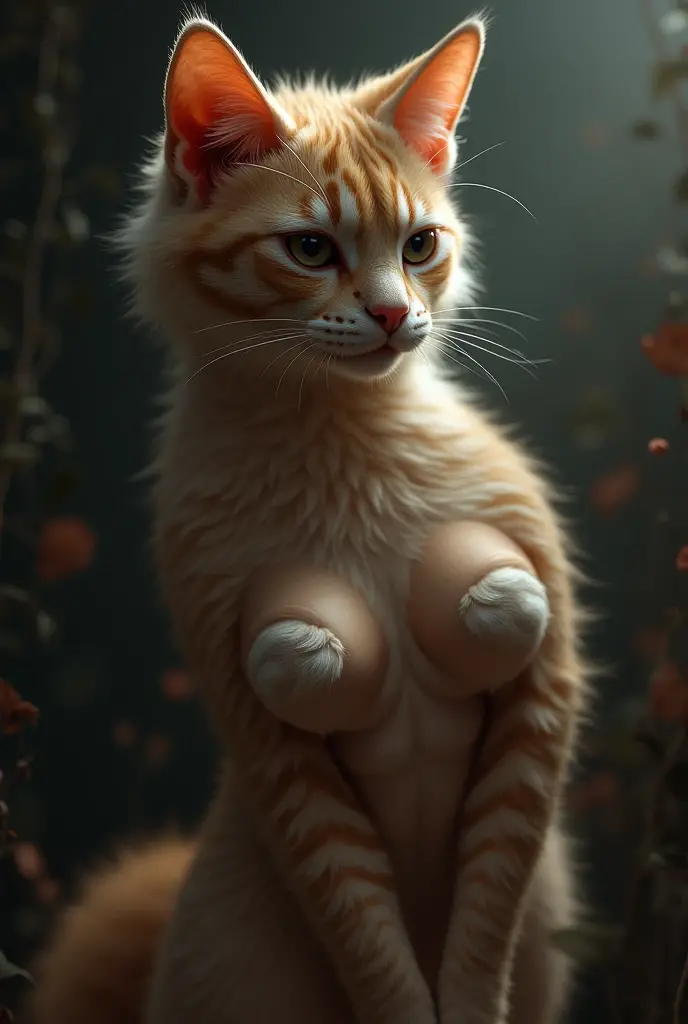Feral, furry, panting, cat , detailed paws, 5 fingers each paw, 1 tongue, 1 feline penis, 1 anus, 2 testicles, detached 1 tail, fluffy cat, after orgasm, vivid colors, realistic , white background, cum in ass, cum on floor, cum on penis , realistic feline penis, seductive