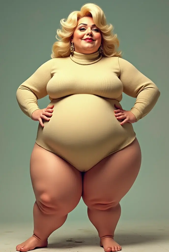 big ass girl, plump with white hair