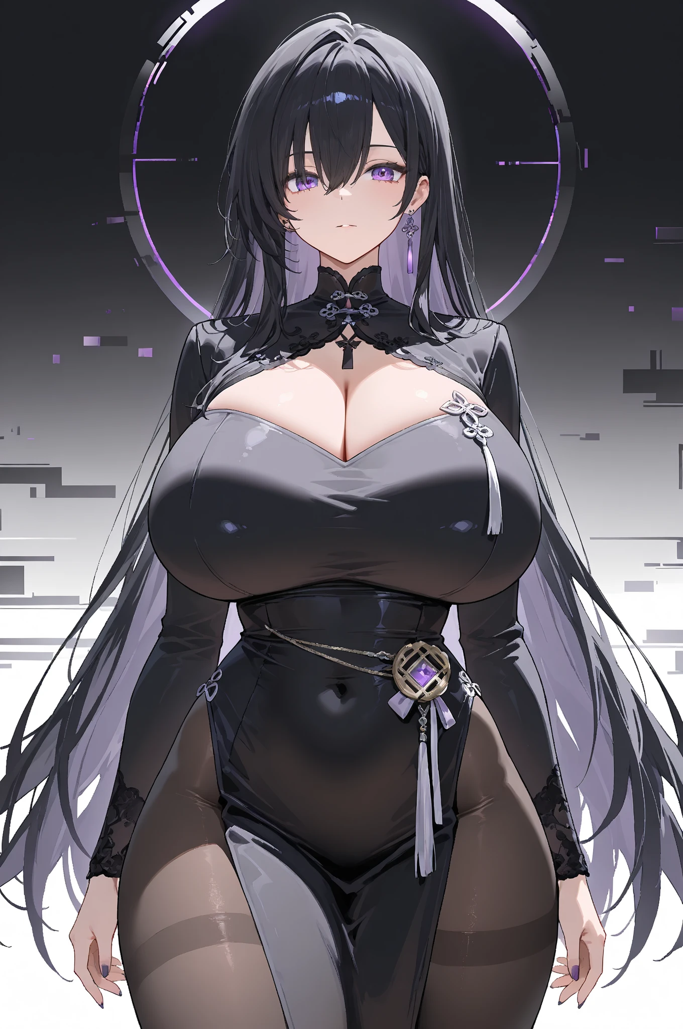 nsfw,1girl,Solo,masterpiece,best quality,very aesthetic,absurdres,straight on,front view,looking at viewer,Big areola,cowboyshot,body stocking,(cowboy shot:1.3),wideshot,(face:1.1),(Tolerate者),(Tolerate)