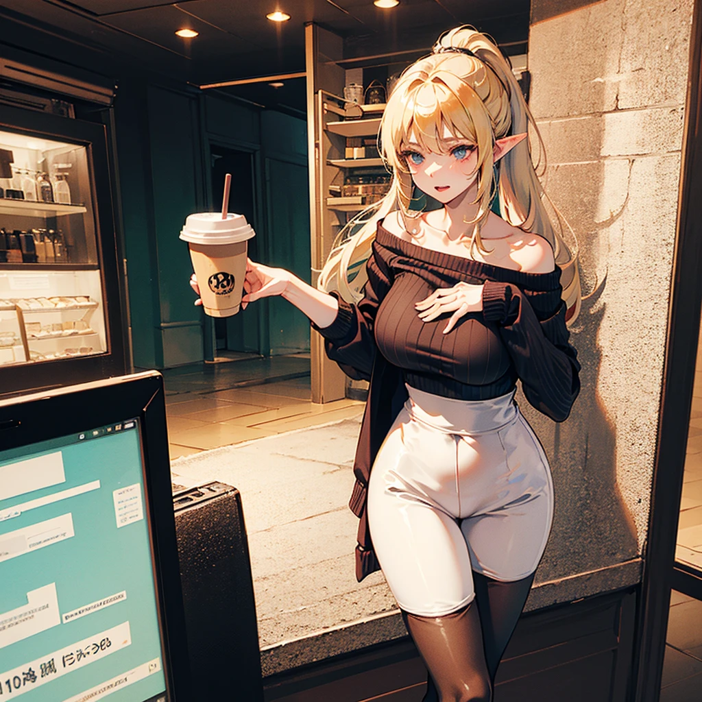 photoréaliste, meilleure qualité, hyper détaillé, belle femme aux cheveux blonds naturels, Selfie photo, Haut du corps, seulement, porter des vêtements décontractés, dedans, (matin), Café, tasse à café, (détendu), grain de peau avec des gros seins rebondis de 85D visibles sous les vêtements, grain du film, gros plan, ultra haute résolution, meilleure ombre, .brut, instagram LUT  repas healty
