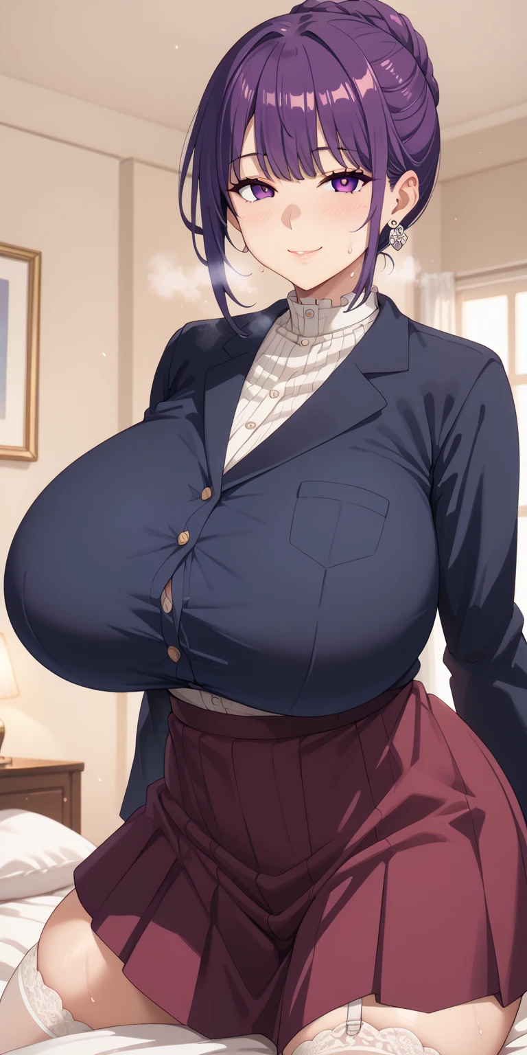 masterpiece, best quality, ultra-detailed, Potrait of beautiful , (chubby) (muscular), (plump), (sexly), (cleavage), ((tomboy)), (アニメ), (Breasts), (Plump), ((very short hair)), ((Uzaki Hana)), (overweight), (Gray Hair) (Wearing black tights), ((Saggy breasts)), (blue eyes), (Short Hair), (blue eyes), ((thick)), (bunny girl), (fullbody), (Bunny ears)