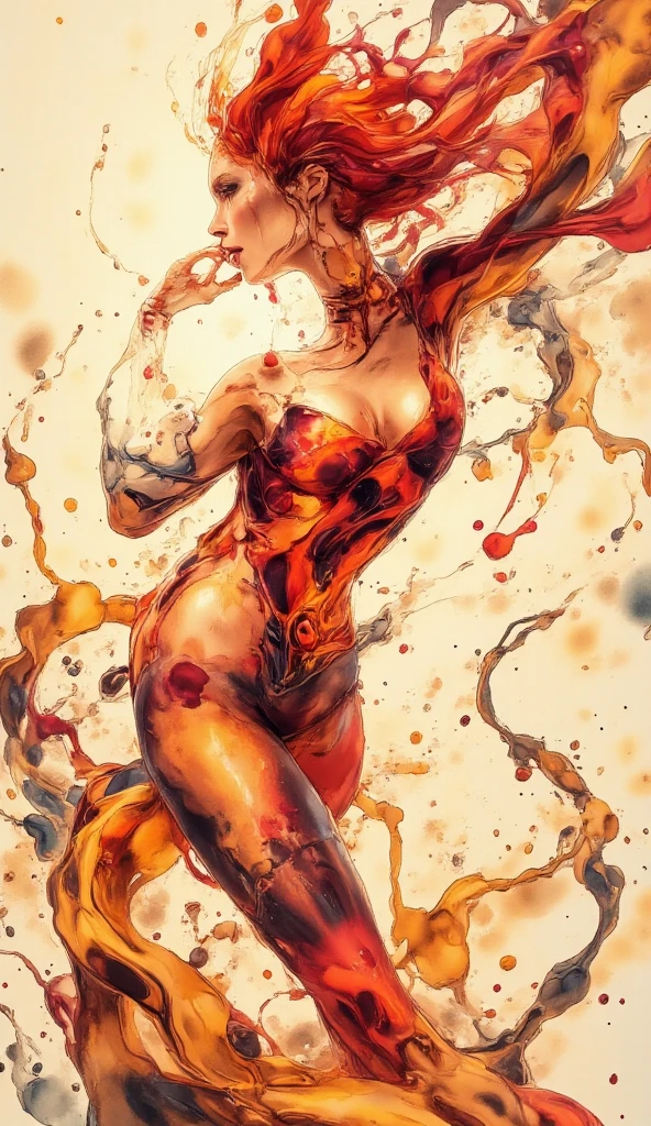 Sexy attractive girl, pumpkin witch, black hair, Short hair, many people have pumpkins in their hair, Orange Eyes, Bright red makeup, Red Eyeliner, red lush lips, big beautiful breasts, (without clothing height, Nude, shining red, Sexy atmosphere, attractive pose, handsome body, Beautiful shapes, Fantasy, Intricate, elegant, Highly detailed,Highly detailed fingers,Spred legs, Highly detailed hands, Digital Painting, Artstation, Concept art, Matte, no instructions, Clear Focus, illustartion. very higаh resolution, Masterpiece, Stunning, trendy Artstation, 8K, UHD