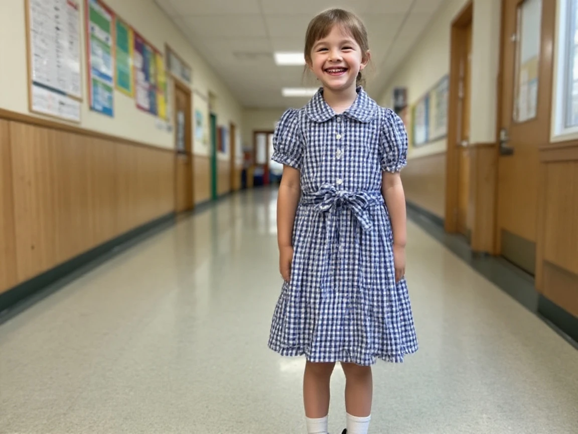 Portrait of a 5 year old american girl trader, office, child investor, millionaire child, rich child,, realistic photo with many details, full body, standing, DSRL, 4k. --auto --s2