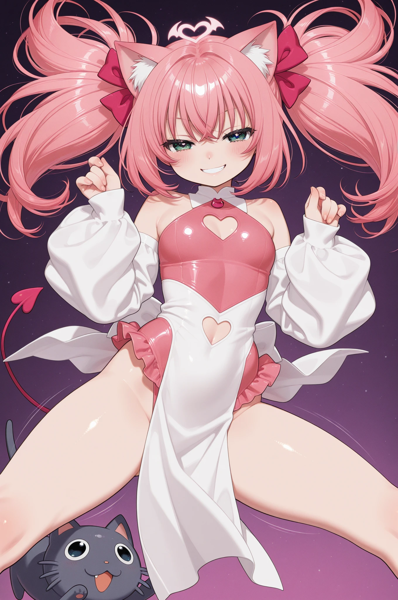 ((nikkeadmi)),nsfw,((solo girl)),((Perfect body,))((Super beautiful,))((High quality,)), (sweaty,wet fullbody,)Steam,blush,Shiny,love hotel room,thigh-high socks,cowboy shot,(pov, Looking at Viewer,),small breast,half open eyes,collar,((Pleated skirts that are too short and expose underwear,Lift up the hem of her skirt to show off her crotch)),((pink colors Playboy Bunny girl costume,fishnets pantyhose, white pantyhose,bunny rabbit ear hairband,))