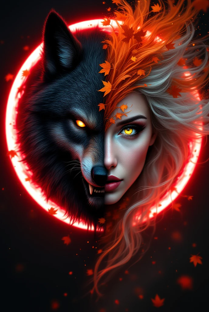 On the ancient battlefield stand Enraged female werwolf, she have white fur golden yellow eyes , her claws covered with blood, blood moon shine above her, (ultra high quality fantasy art, dark fantasy style, masterpiece, ultra high quality character design, 8k quality anime art, realistic anime art, top quality wallpaper illustration, detailed ultra high quality accurate face, high quality design and accurate physic)