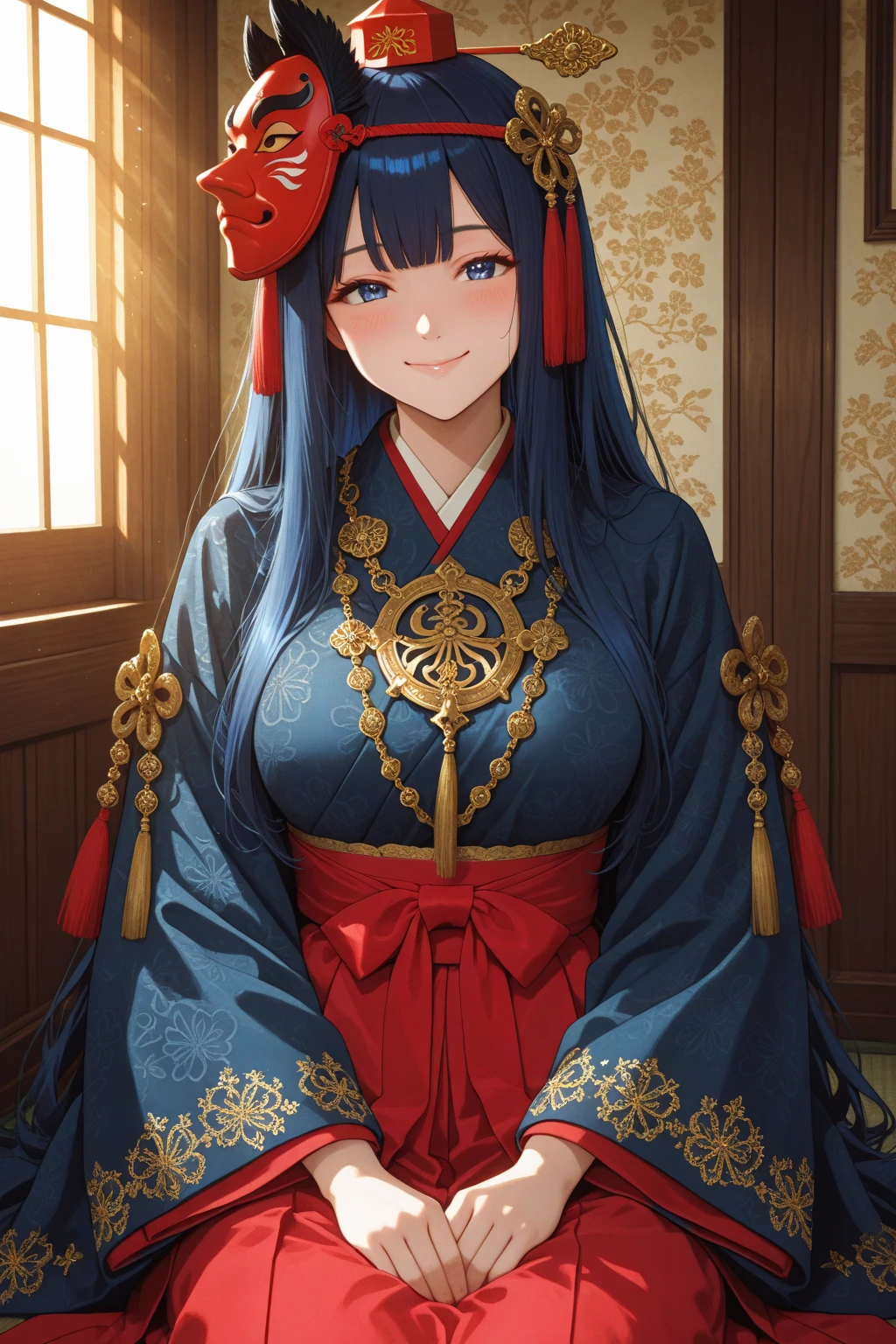 score_9, score_8_up, source_anime, 1girl, solo,The photo features a woman standing in traditional decorations. She is wearing traditional attire consisting of a red kebaya with lace trim and a long red skirt with batik or songket patterns. The woman is also wearing white high-heeled sandals, and there is a frangipani flower tucked behind her left ear. The surrounding environment has ornate decorations, likely from Bali or Java. , (bound wirsts), (arms behind back), (tapegag, tape gag), dramatic, (looking at viewer), (detailed pupils:1.3),pencil skirt ,red rope, thick rope,big breast,long hair, black hair,(bound with an excessive amount of ropes)