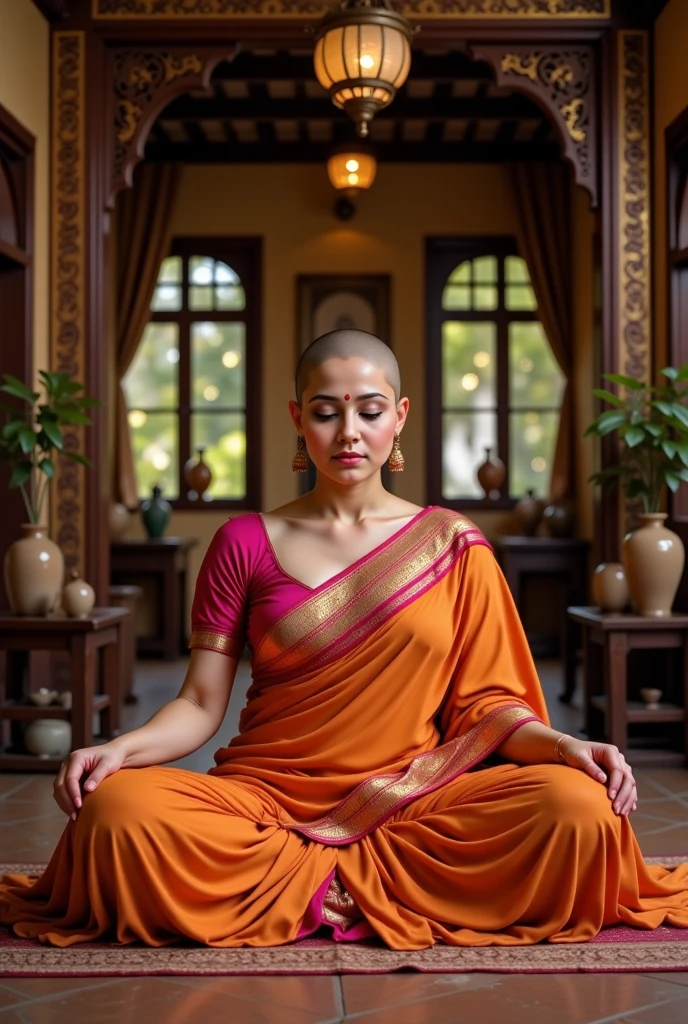 DEN_maryjane_gatasinbotas26,
(a Buddhist monk sitting outside and meditating in a Buddhist monastery wearing orange Buddhist robes, Buddhist, tranquillity, peace:1.2),
bokeh, f1.4, 40mm, photorealistic, raw, 8k, textured skin, skin pores, intricate details  <lora:epi_noiseoffset2:1>, epiCRealism <lora:ClothingAdjuster3:-1>