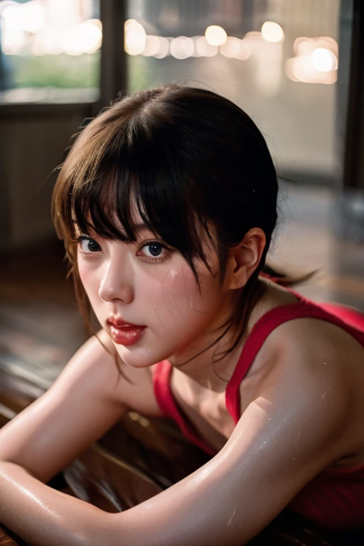 My hair got wet in the heavy rain, face and clothes Soaking wet. Rain-Soaking wet face or dripping water masterpiece、超High resolution、well done!、She has a very pretty face and is young like an idol.々Has a good figure.1 Japanese Cheerleader、Gentle and cute、A gentle smile wet with rain、She is a cheerleading member、Cheerleader uniforms are bikini type, Show off your cleavage.、Breathe rain Soaking wet At a soccer game、As a leader in the rear, I kneel in the rain and cheer on the team. large size bust、whole body、RAW Photos、Genuine、High resolution、Life、No copyright notice