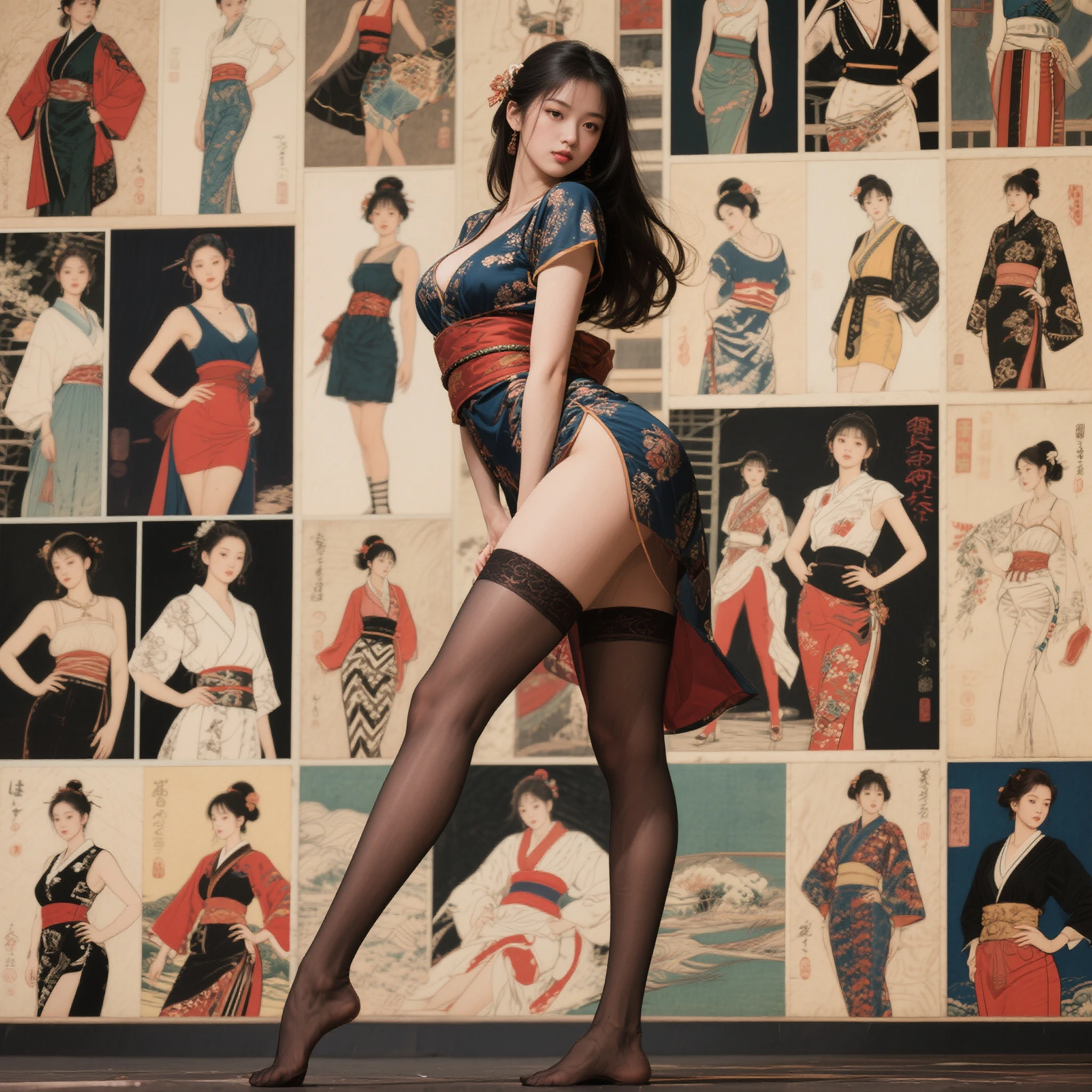 (Ultra-detailed, photorealistic, best quality,4k,8k,highres,masterpiece:1.3), 1 female, age 18, Brazilian-Japanese mix. With her tan skin and perfect body shape, she radiates an irresistible allure. Known for her super sexy appearance, her busty physique and long legs only enhance her appealing persona. Her body language is as captivating as her physical attributes, always exuding confidence and sensuality. (((She's wearing a Versace Barocco Bikini Top and Bottom, the iconic Barocco print enhancing her bold and daring persona))). ((intricate detail)), super finely detailed hands, ultra finely detailed fingers(((ten fingers))), (standing confidently), (full body showcase), (show full body), (no logos on background), (no logo).