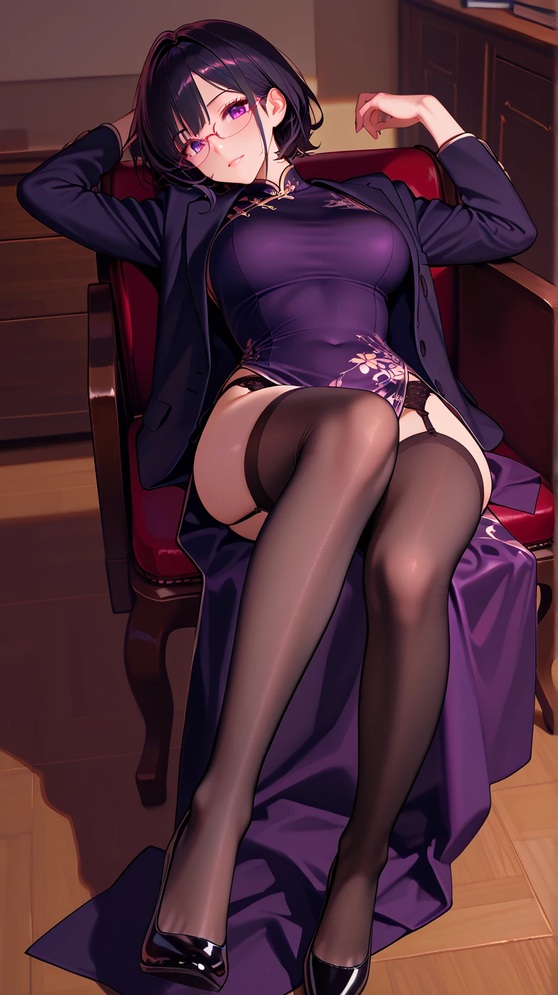 ((Correct ???????)),(on stage),(Female student),((school uniform))、((Sailor suit)),(Mini Pleated Skirt),(((Black Stockings))),((School Uniform)),((open-chest)),Ultra-high resolution,Mature Woman, Mature Woman, Very detailed,Sunburned skin,Brown Skin,((Beautiful legs)),(Big Breasts),((Beautiful feet)),Perfect hands, Detailed fingers, Beautiful details, ((Long Hair)),((ponytail)),Black Choker, Earrings,loafers,Perfect Eyes, Captivating eyes,(School stairs)