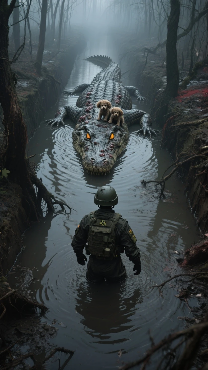 This structure should help create a gripping and intense video on the world's deadliest crocodile attack, capturing the horror and tragedy experienced by the soldiers.