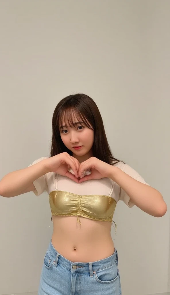 crop top,Black Mini Skirt,open mouth,tongue out,cum on tongue,Black sofa,Kneeling,looking ahead,from above,flont view,face focus,open mouth,tongue out,(1girl,Beautiful 16 year old girl),((Slender,Small breasts,Small face,)),looking at viewer,Black Hair,bangs,one side up,Beautiful and detailed,Mischievous smile,Dimly lit room,Simple Background,Black background,Low lighting