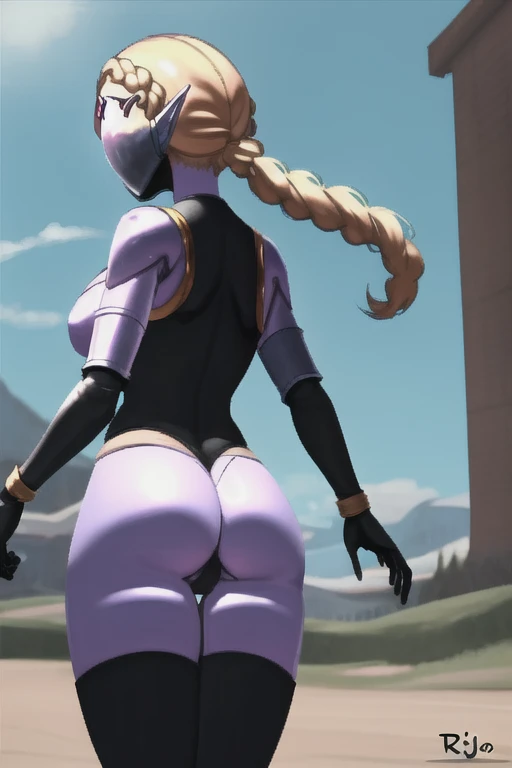 masterpiece, best quality, high quality, 1solo dark black SKIN elf, long hair, white hair, yellow eyes, full body, breastplate, looking at viewer, shiny, armor, thigh highs, high boots, shoulder armor, faulds, poleyn, gloves, gauntlets, (((1 girl))), medium to large breasts, a beautiful and cute lady, standing, (((in the pool at night))), (big muscular ass), {{{wearing armor }}} (thin waist), (incredibly beautiful full body photo, standing, (((bright eyes))), good anatomy, perfect hand muscular legs))), thin waist, muscular abdomen, wearing black high heel shoes, (((with her back to me showing her big shapely ass to me))), grabbing own ass