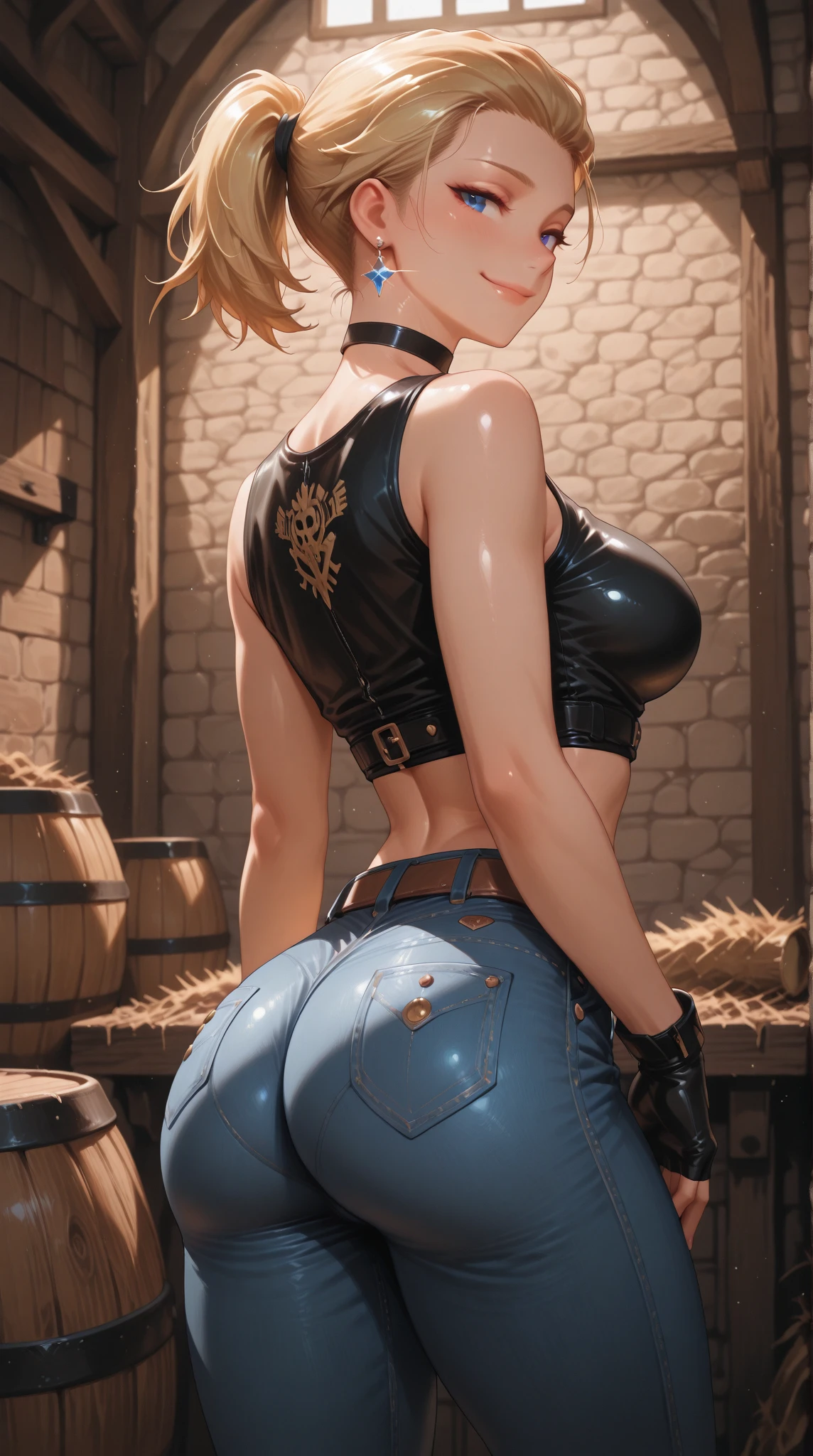 Cute goblin girl,sexy pose,fantasy,small ,,thin waist,thick ass, sexy princess ,gold acessories,fantasy,blond hair,short hair,tatto of hearth,perfect body,perfect face,sweaty body,Gold panties,horny,sexy lingerie,blushing, shy face,ass focused,thin waist, thick butt.