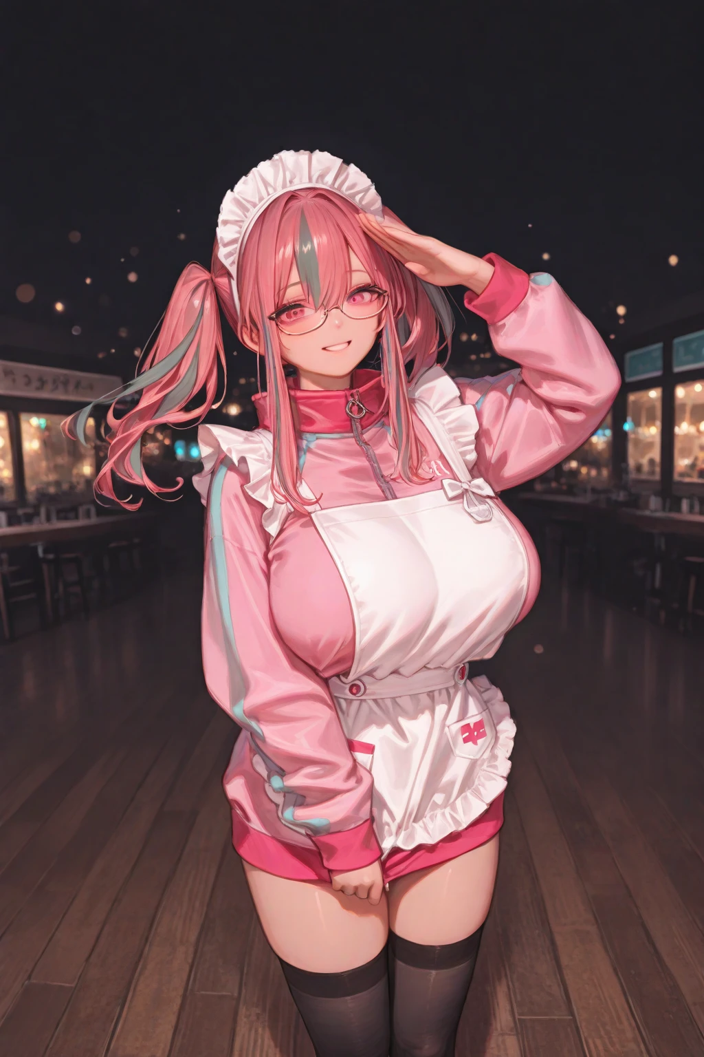 (masterpiece, best quality, ultra detailed, absurdres)1.5, 1girl, (sexy, beautiful women, perfect face, perfect eyes, perfect female body, huge breast)1.5, (purple hairl, long hair, brown pantiehose, pleated skirt, jacket, gakuran, kimono style, shirt tucked in, red skirt, black crop top,), (standing in the Park)