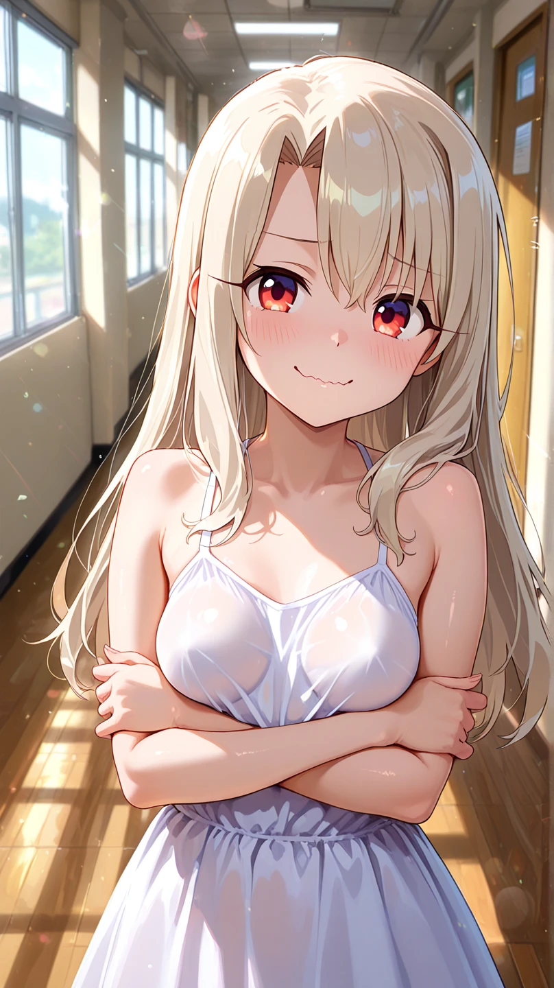 absurdres, (masterpiece, best quality), (ultra-detailed), extremely detailed,super high resolution, (Top Quality photorealistic Illustration), (Super Definition), (best quality,masterpiece:1.0),(cute illustration:1.3), (high Saturation:1.2), highres, ultra-detailed, 32k,8k resolution, intricate details, cinematic scene, detailed background, detailed background, super high precision, hiquality, top-quality, dynamic angle, close to viewer,breast focus,looking at viewer,bathroom, upper body BREAK the beauty of one beautiful girl, shiina mahir, aamahiru, (round face:1.6), (baby face:1.6), (kawaii:1.6), (cute:1.6), (loli:1.6), (slim body:1.6), (narrow waist, narrow thighs:1.6), (narrow stomach:1.6),Brown-eyed, high resolution eyes, beautiful eyes, light in the eyes, blonde long hair, fine-grained skin, red cheeks, BREAK (show off nipples:1.8), (completely nude:1.8),beautiful small breasts, (small nipples:1.6), (small areolas:1.6), ((sweaty)), ((dewy)),(Reaching Out:1.4),(smile:1.6),fingering, schlick, masturbation