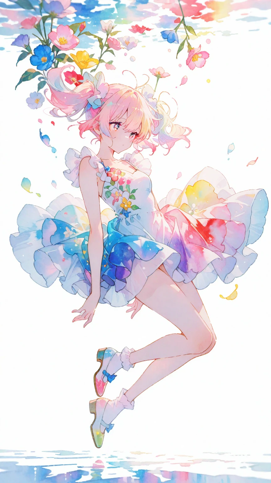 Momoko Sakura Style、8K quality、Intense watercolor, detailedな水彩アート, Watercolor splash, Surreal, Avant-garde pop art, Beautiful and expressive paintings, Beautiful artwork illustration, Very colorful tones, wonderful, Cool Beauty, Highest quality、Official Art, Vector art, Stylish design, (((The most beautiful girls))), (((Highest quality))), High resolution, ((detailed)), (((Doodle Art)), ((masterpiece)), ((Super detailed)),,(((Shyness))),((Sexual)),(((Background white)))