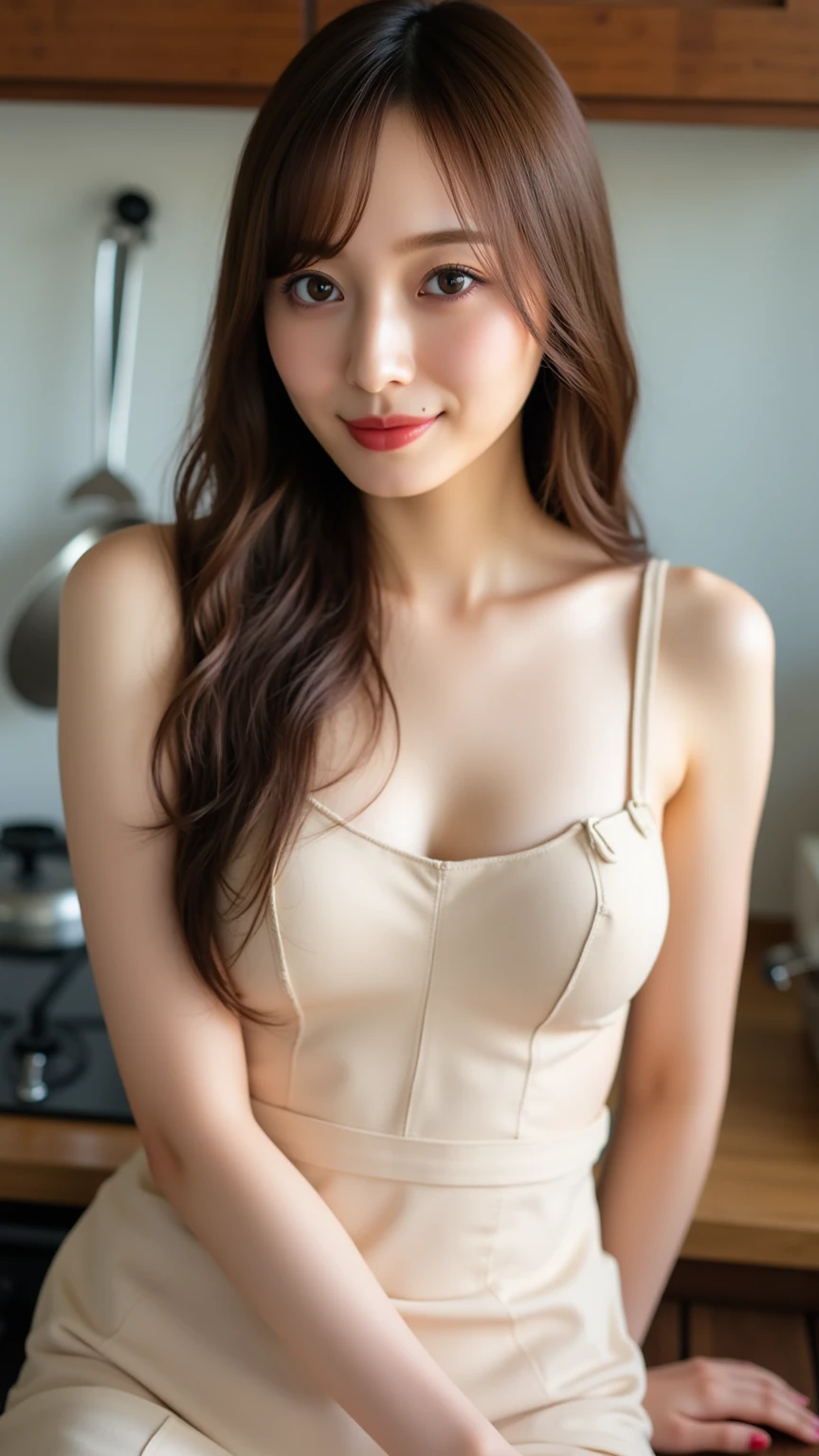 8k, best quality, realistic photos, realistic details, clear face, delicate facial features, real skin shine, a cute girl, shy, facing the camera, girl sitting in a bar in a gray fishnet sweater and tight panties, clear bar background, sea view, arms on bar counter, hips, slim body, big breasts, 24 years old, charming, seductive eyes