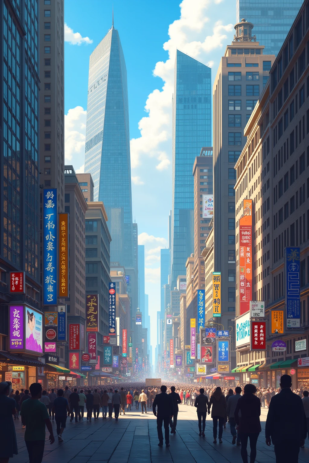 Generate a few photos of the city