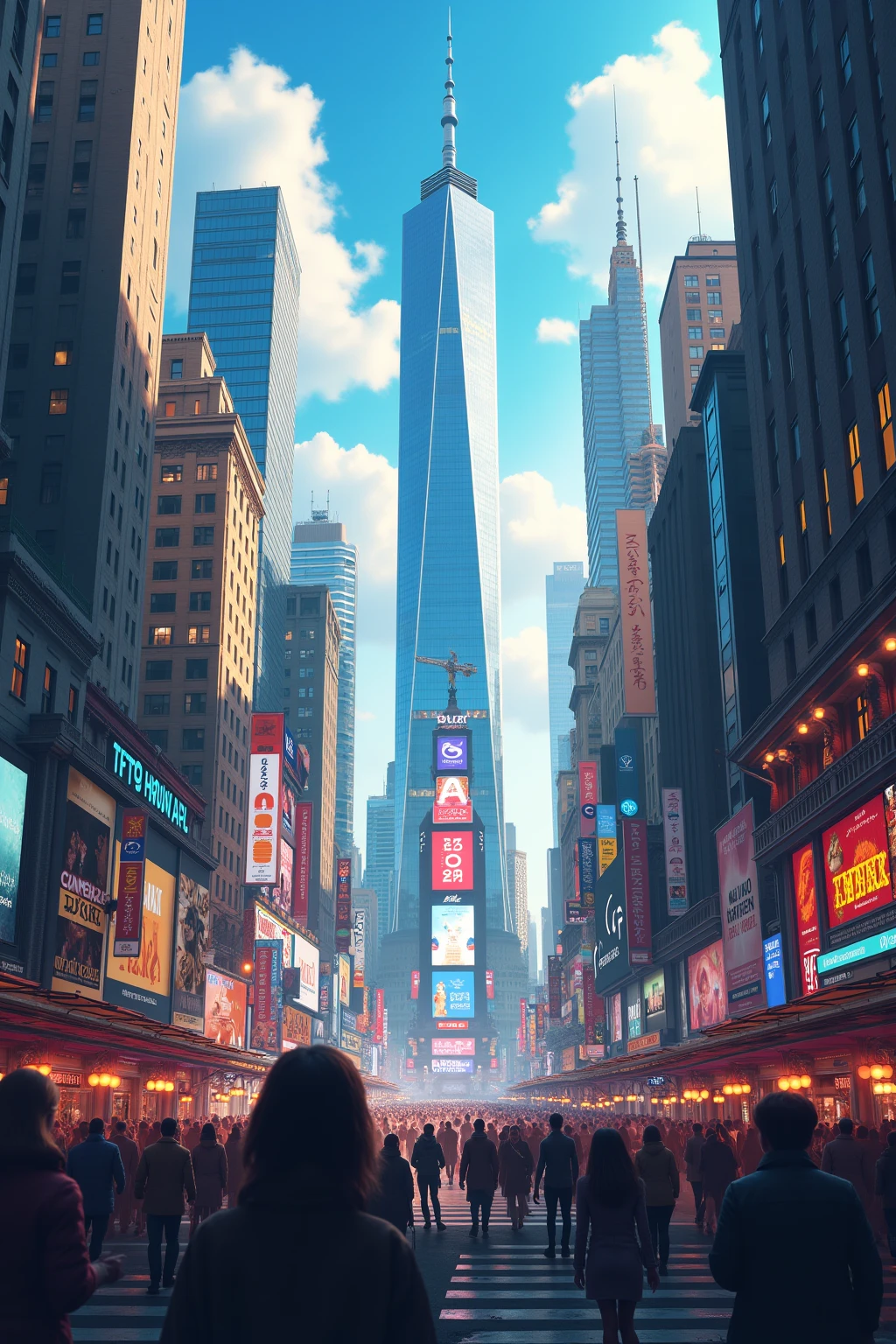 Generate a few photos of the city