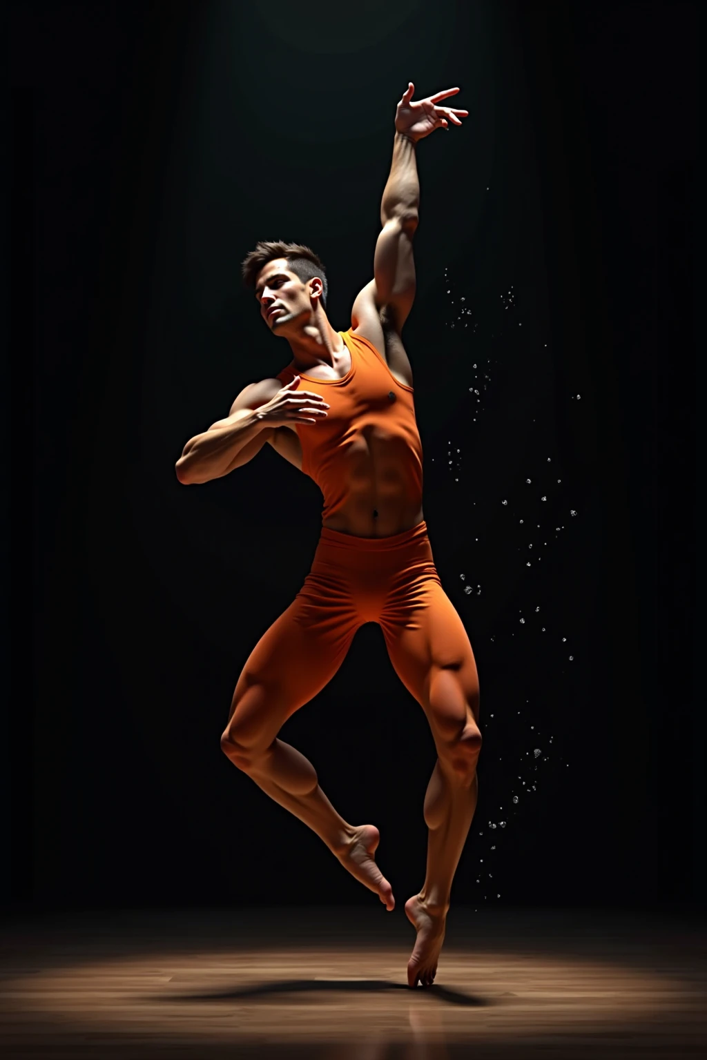 A man is dancing
