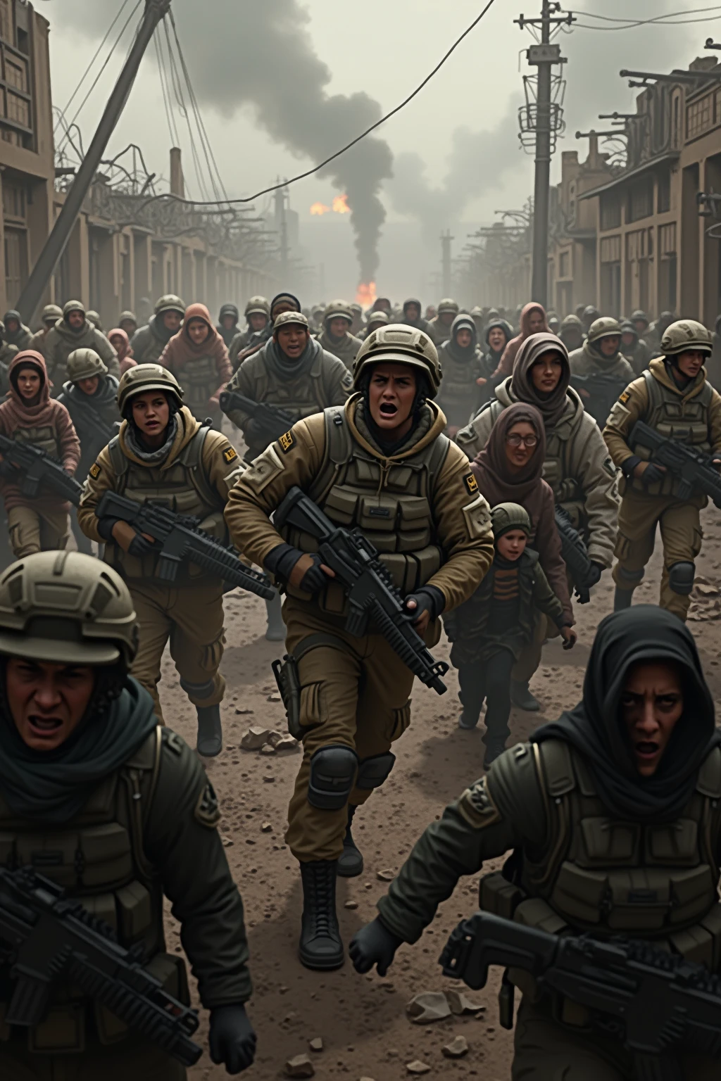 Generate a few pictures of the war