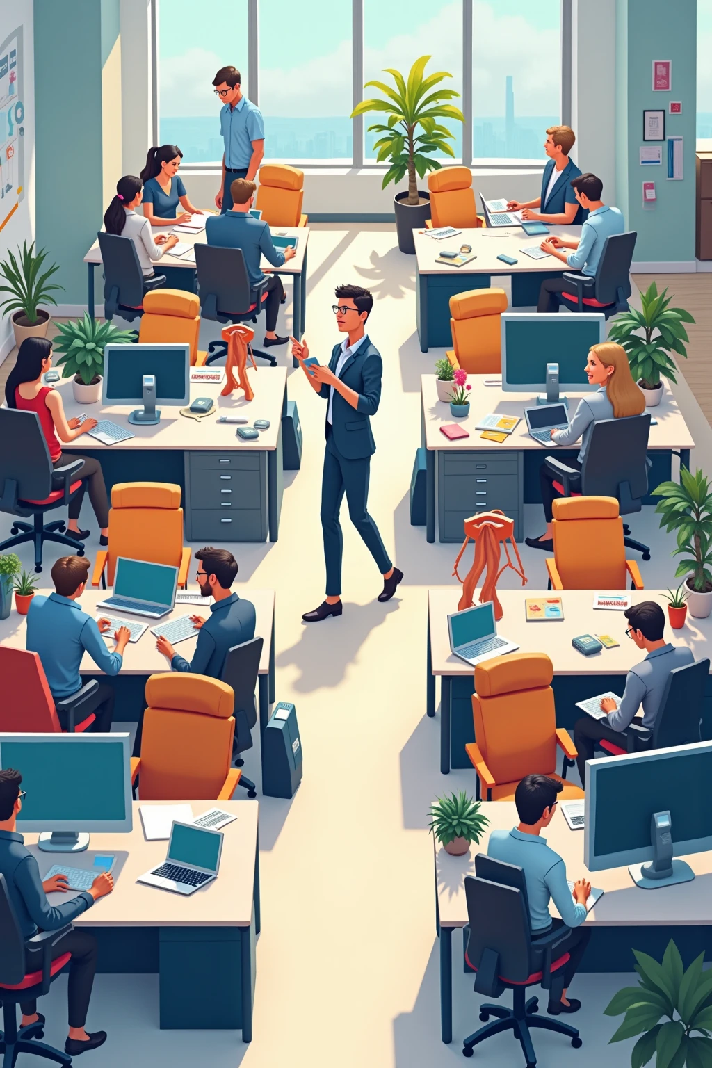 Generate a few pictures of the office