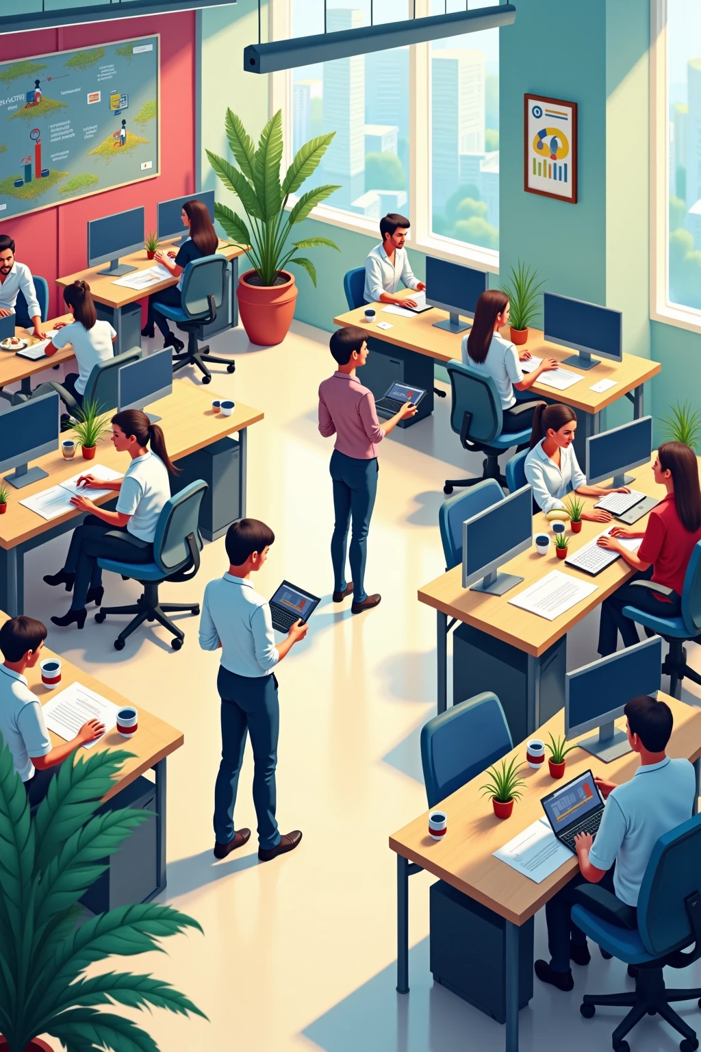 Generate a few pictures of the office