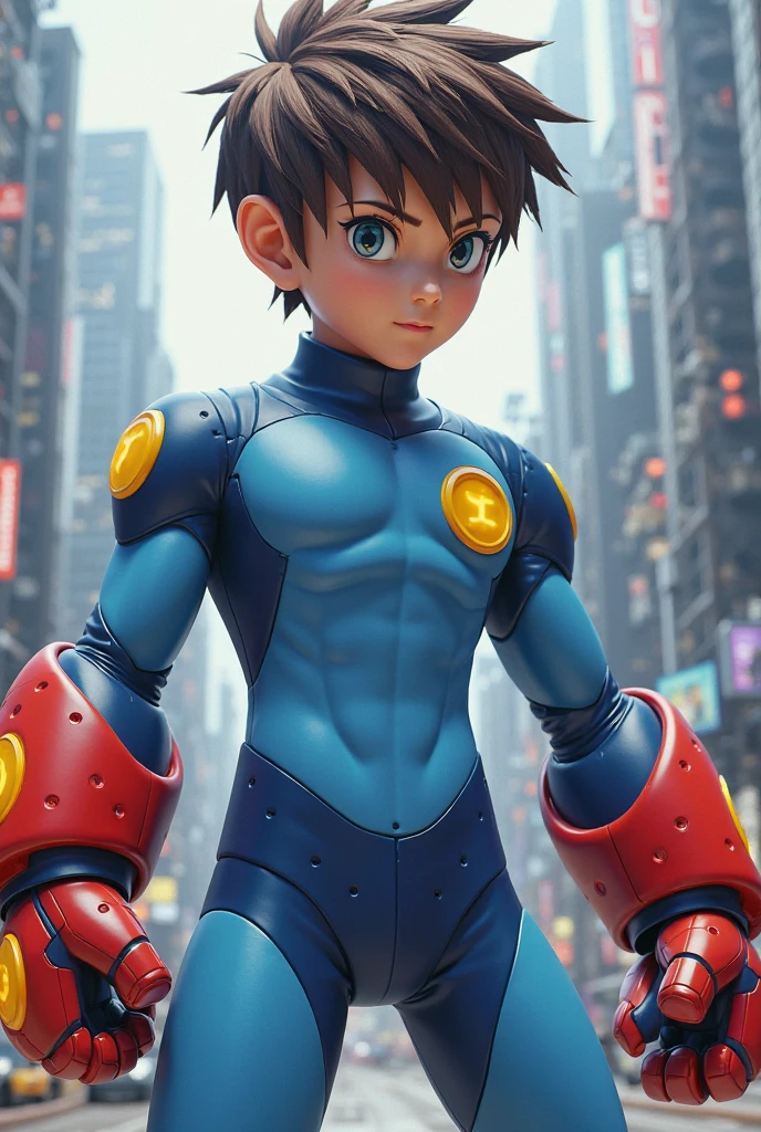 Grinning fearlessly,(((8-year-old boy))),Huge muscles,Huge penis,Glare,Anal sex with multiple boys,megaman.exe is alone,Naruto is alone,A large audience of anime characters,5boys