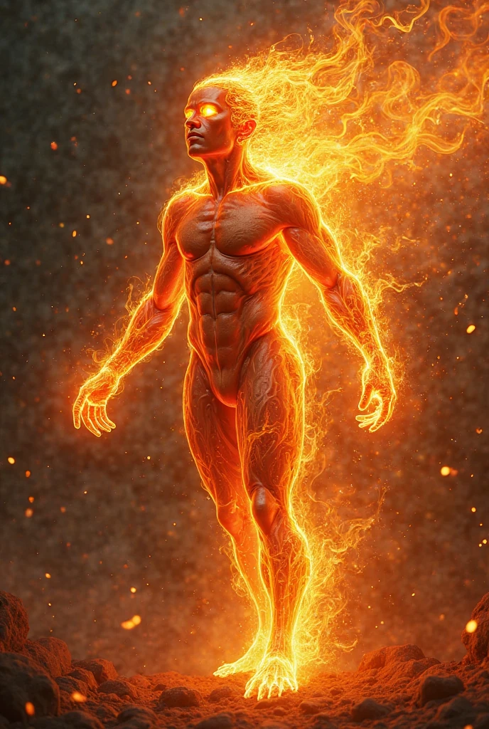 Collapse, Collapse, Burn, turn into Dust, masterpiece,Highest quality,Very detailed,masterpiece, One person, human, hair, hand, eye, fire, inflammation, fire花, fire fire花, Turns to Ash, Collapse adobe effect, Dust, explosion, explosion, human Burn like paper