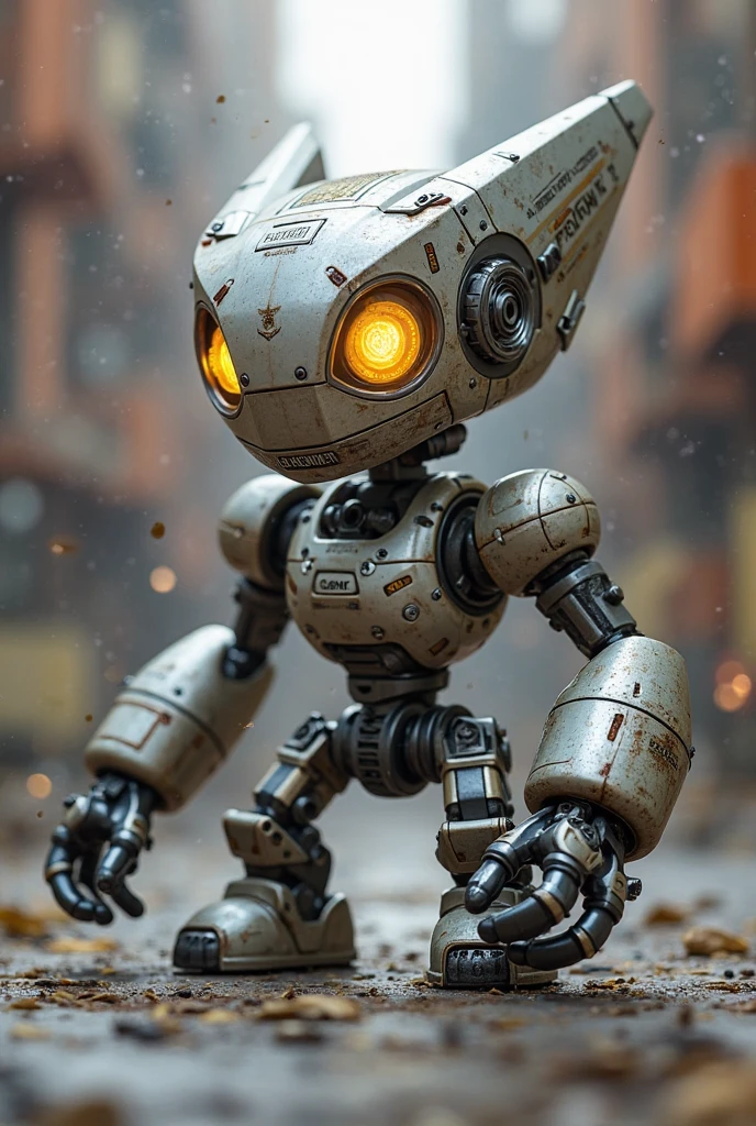 Create an image of a puppet with built-in anime style weapons