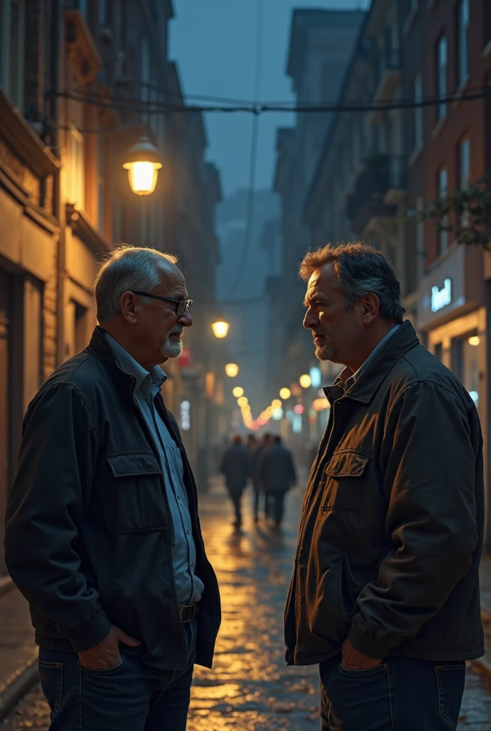 Make a chubby old man have sex with a homeless man