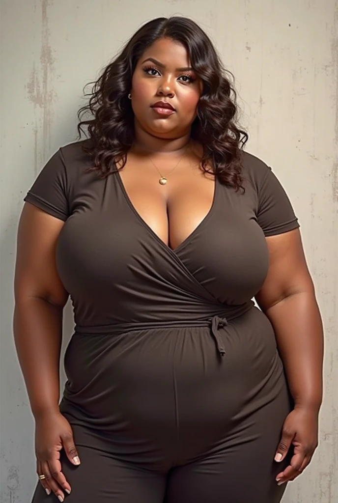16yo in school school photo in school masterpiece, (photorealistic:1.4), best quality, beautiful lighting,Eleanor Mexican Latino girl 20yo Old Big Breasts Plus Size Model Bun lHair Bun Hair (Long extremely curly Hair:1.3) wearing ICON Drawstring Ruched Asymmetrical Hem Cami Dress.