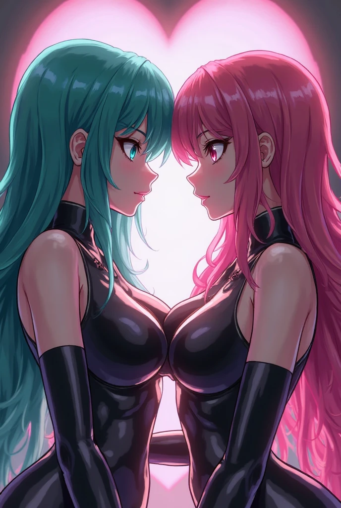 2girls, spider gwen, face to face, looking at each other, (from side), (tit contact), touching breasts, portrait, very skinny body, old broken church background, light of the candle