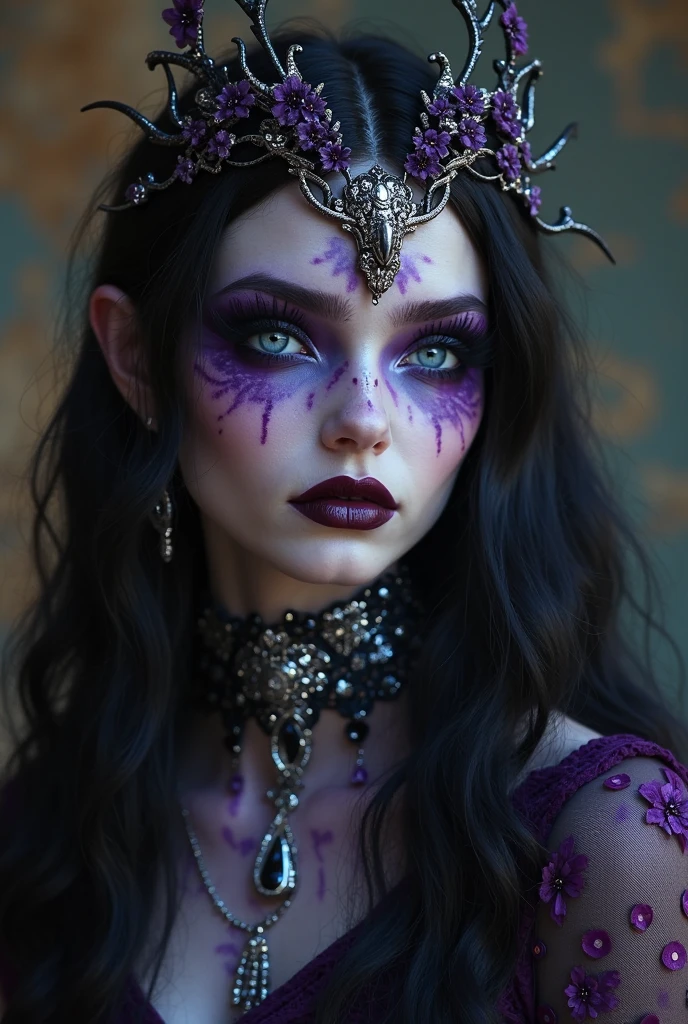 step-by-step, high detail photo, of (Mephala, daedric prince of murder, lies, and deception, sex and secrets), ([Demon|woman] with seductive spider like appearance), grim dark, fantasy, (hell:0.5), dramatic lighting, [cold colors], prominent projected shadows, subsurface scattering, 8mm film grain, 50mm film lens, F/4 aperture, HDR, 8k, (highly detailed, intricate details), deep focus