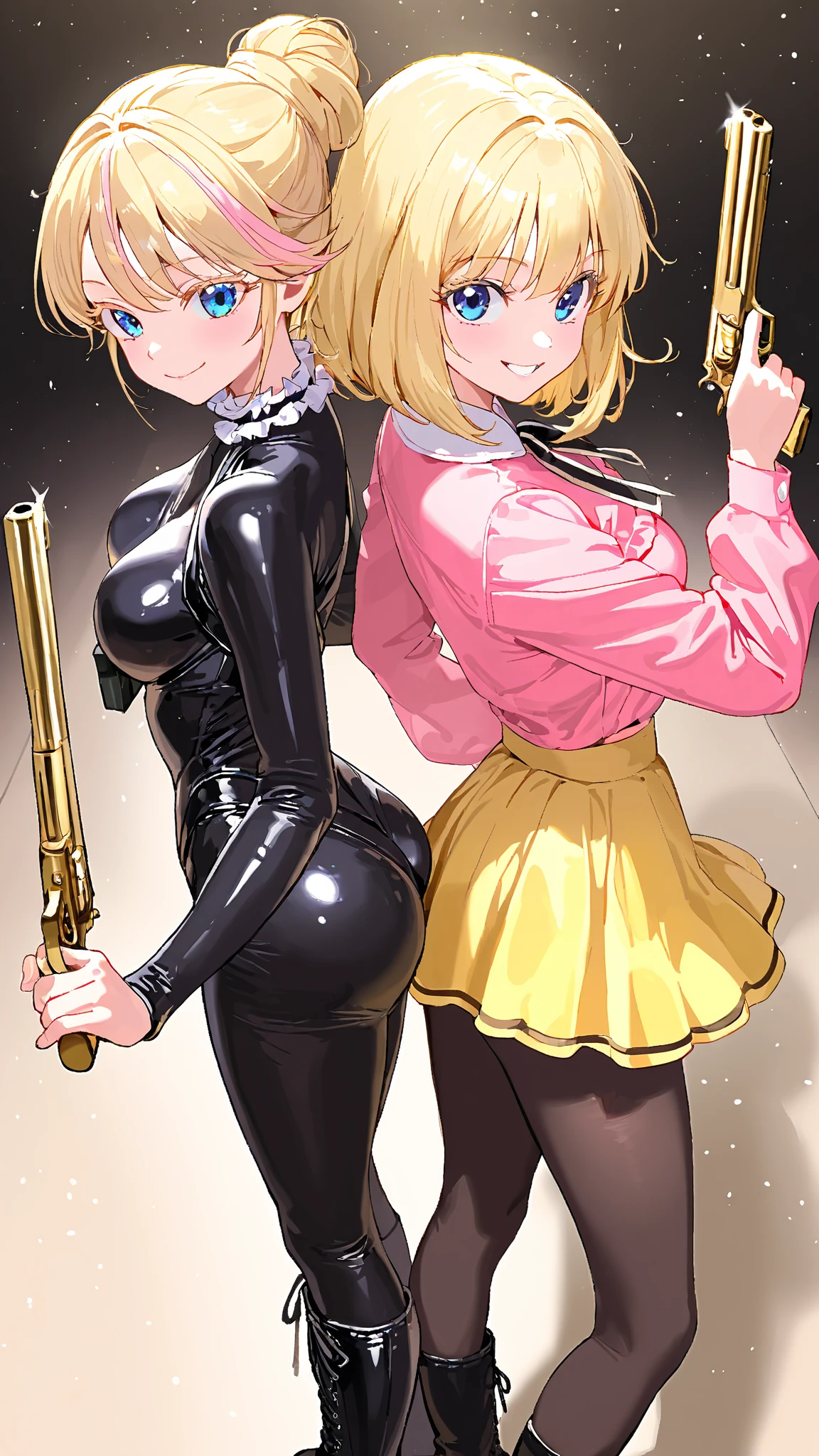Shadaloo Doll, Alice Margatroid, Touhou, skin tight, blue ribbed leotard, yellow tie, short blonde hair