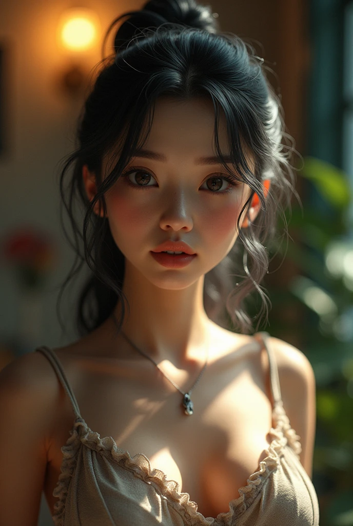 create a ultra realistic asian girl naked