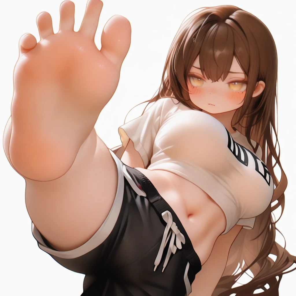 open legs, hugging own legs