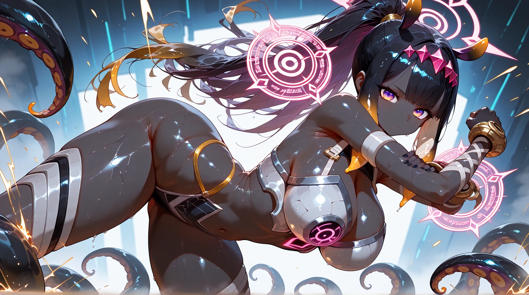 (Ass), bubble butt, bouncy butt, (backview:1.2), Masterpiece, curvy, (masterpiece:1.2), best quality, high resolution, unity 8k wallpaper, gigantic boobs, erected , cameltoe juicy,chromatic aberration, depth of field, soft lighting, masterpiece, best quality, intricate, tone mapped, highly detailed, artstation, concept art, smooth, sharp focus, dramatic lighting, highly detailed artwork, cinematic, hyper realistic painting, trending on Artstation, 8K, incredible shadows, realistic, (highly detailed background:1.0), a demon girl succubus floating above the a crowd of fans, is singing into a microphone, she wears no clothing leaving her nude, her glowing green eyes shine through her reading glasses, she wears a large pair of headphones, she has soft puffy nipples