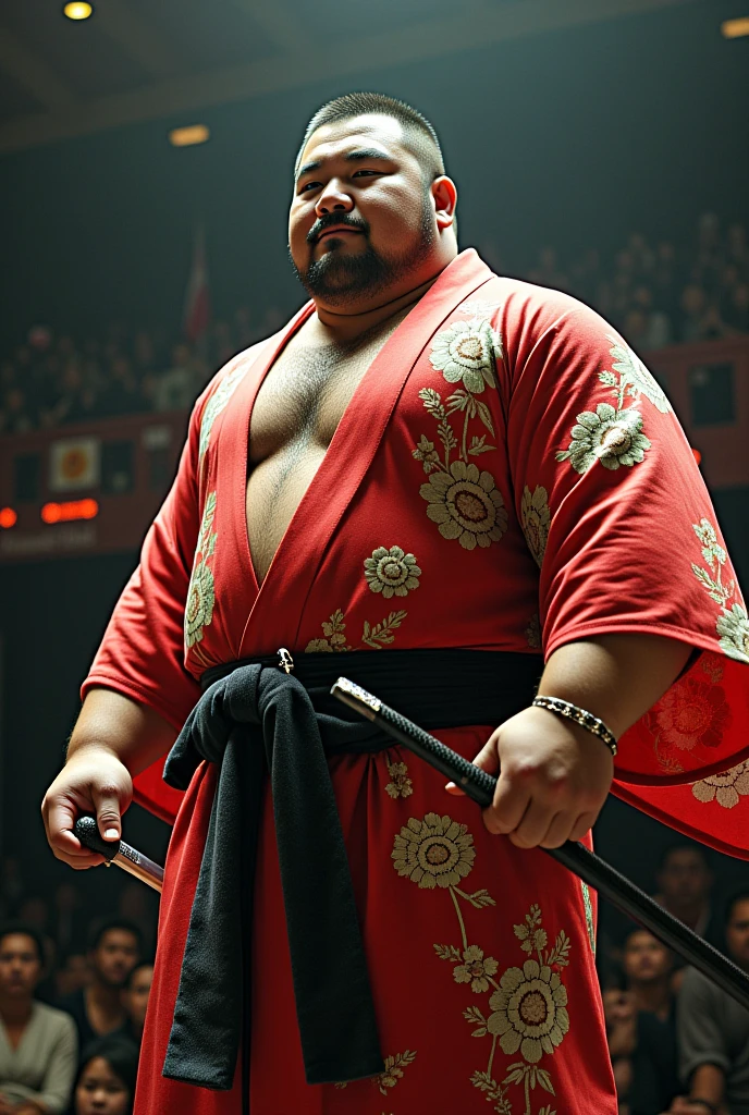 That&#39;s excellent, amazing, Ultra HD, Realistic, , Bokeh, Beautiful light, Shiny skin,big、Giant、Sumo wrestlers　Thick Muscles　Muscles that swell　Upper Body　Tattoo　Japanese Pattern 