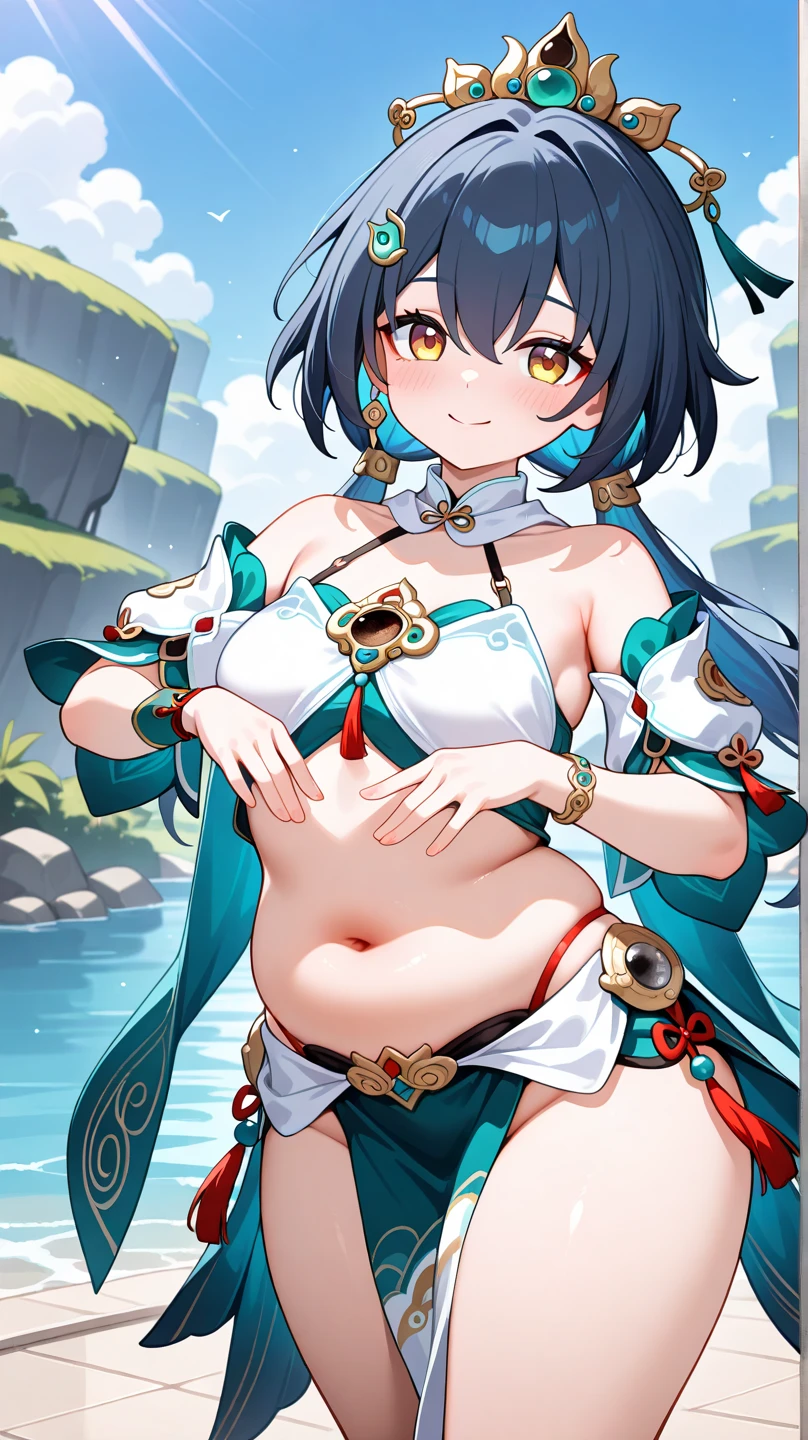 [(Transparent background:1.5)::5],(((Masterpiece))),(((Best quality))),(((Extremely detailed))),illustration, 1girll,Solo,mysterious,vivd colour,Shiny, Underwater transparent sealed blue sky(White hair),(Purple eyes), full bodyesbian,Barefoot,Long hair is calm and natural, Koi,Underwater, Dome,Close up,Dynamic actions,Lens perspective,(((Box composition))),, voluminetric lighting, multi colored eyes, Detailed eyes, ultra - detailed,Light smile, Highly detailed, Beautiful, small detailed, Ultra detailed, Best quality, Intricate, 4K, 8K, trending on artstationh, Good anatomy, Beautiful lighting, Award-winning,Pregnant belly，Pregnant belly